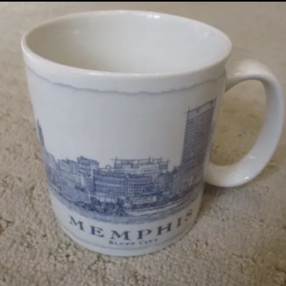 2007 Starbucks MEMPHIS Bluff City Architectural Series 18oz Ceramic Coffee Mug *